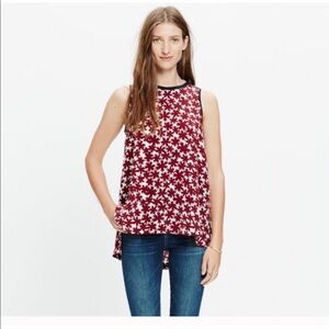 • Madewell • Silk Canal Tank Top Pressed Flower